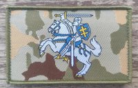 Patches Vytis (knight) white on the camo background
