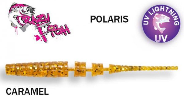 Guminukas aromatizuotas Crazy fish Polaris 5.4 cm CARAMEL [01-17-54-9]