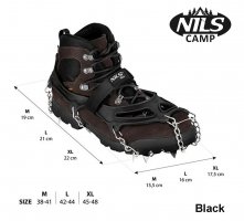 Кошки для походов Nils Camp NC1715, черные