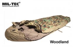Mil-Tec Modular 3-Layer Lamin Sleeping Bag Cover Woodland