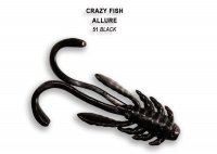 Силиконовая приманка Crazy Fish Allure 40 мм Black