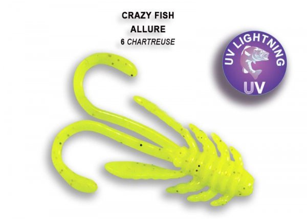 Softbait Crazy Fish 1.6″ Allure Chartreuse