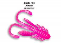 Силиконовая приманка Crazy Fish Allure 40 мм Toxic Pink
