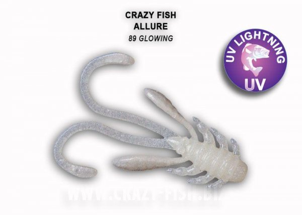Силиконовая приманка Crazy Fish Allure 40 мм Glowing