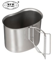 Max-fuchs US Canteen Cup Stainless Steel, foldable handles 500ml