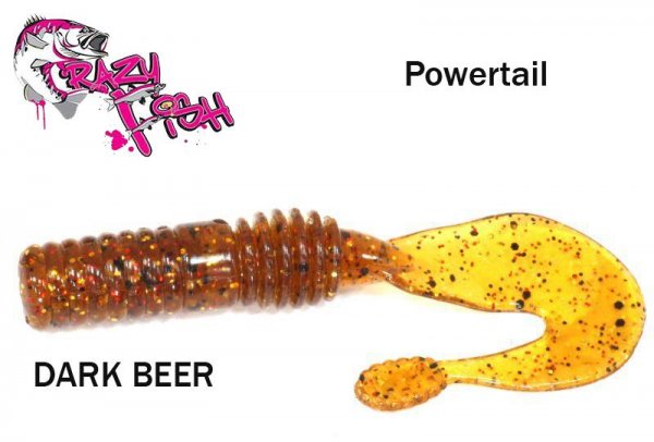 Guminukas aromatizuotas Crazy Fish Powertail DARK BEER 7cm [04-4-7-32]