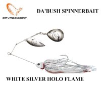 Блесна Savage Gear Da'Bush Spinnerbait White Silver Holo Flame