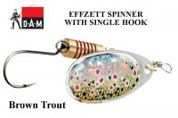 DAM Effzett spinner with single hook Brown Trout