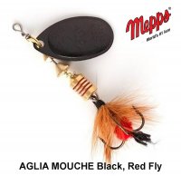 Блесна Вертушка Mepps AGLIA MOUCHE Black, Red Fly