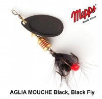Spinners Mepps AGLIA MOUCHE Black, Black Fly