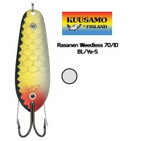 Kuusamo Rasanen Weedless spoon 10/70 BL/Ye-S