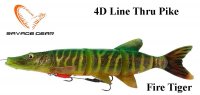 Savage Gear 4D Line Thru Pike Soft Baits Fire Tiger