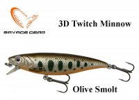 Воблер Savage Gear 3D Twitch Minnow Olive Smolt
