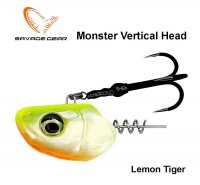 Galvakablis Savage Gear Monster Vertical Head Lemon Tiger