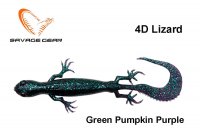 Guminukas Savage Gear 3D Lizard driežas Green Pumpkin Purple