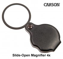 Didinamasis stiklas Carson Slide-Open Magnifier 4x