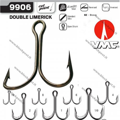 VMC Double Fly Hook 9906BZ bronze