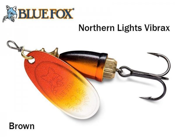 Blue Fox Northern Lights Vibrax Brown блесна