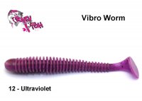 Силиконовая приманка Crazy Fish Vibro Worm Ultraviolet