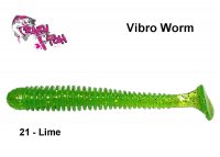 Силиконовая приманка Crazy Fish Vibro Worm Lime