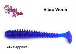 Softbait Crazy Fish Vibro Worm Sapphire