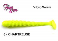 Силиконовая приманка Crazy Fish Vibro Worm Chartreuse