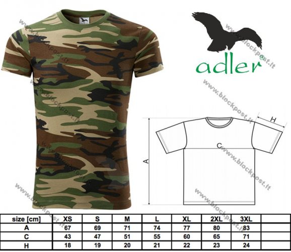 ADLER woodland trikotažiniai marškinėliai