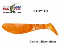 Виброхвост Relax Kopyto S073 Carrot, Silver glitter
