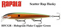 Rapala Scatter Rap Husky HFCGR - Hologram Flake Copper Green