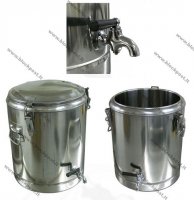 Stainless steel thermos for food capacity 25 L with tap