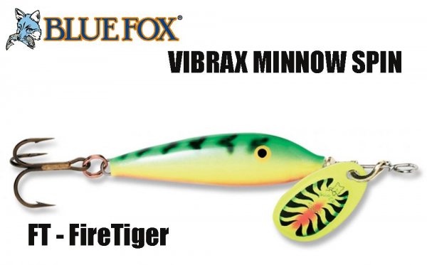 Sukriukė Blue Fox Minnow Spin Vibrax FireTiger [02-VMS2FT]