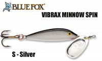 Вращающаяся блесна Blue Fox Minnow Spin Vibrax Silver